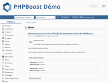 Tablet Screenshot of demo.phpboost.com